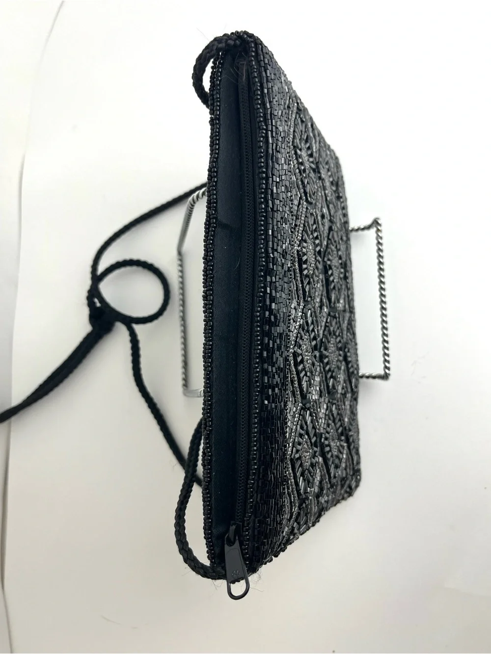 Black Beaded Evening Bag